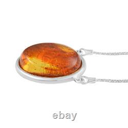 925 Sterling Silver Natural Chrome Yellow Amber Adjustable Necklace Jewelry Gift