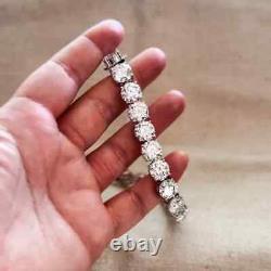 925 Sterling Silver Natural Diamond Tennis Bracelet, For Jewelry Gift