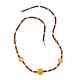 925 Sterling Silver Natural Multi Color Amber Necklace Jewelry Gift Size 27
