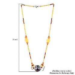 925 Sterling Silver Natural Multi Colored Amber Necklace Jewelry Gift Size 26