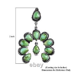 925 Sterling Silver Natural Turquoise Dangle Drop Earrings Jewelry Gift Ct 17.5