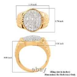 925 Sterling Silver Natural White Diamond Ring Jewelry Gift for Men Size 10 Ct 1