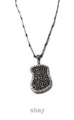 925 Sterling Silver Necklace Studded Natural Spinal Pave Diamond Jewelry Gift