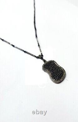 925 Sterling Silver Necklace Studded Natural Spinal Pave Diamond Jewelry Gift