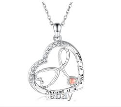 925 Sterling Silver Nurse Necklace Stethoscope Jewelry Gifts