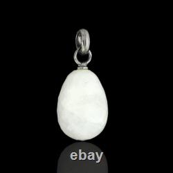 925 Sterling Silver Oval Shape Moonstone Charm Pendant Jewelry Gift
