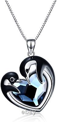 925 Sterling Silver Penguin Necklace Animal Jewelry Gifts for Daughter Mothers