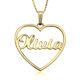 925 Sterling Silver Personalized Hollow Heart Name Necklace Custom Jewelry Gift