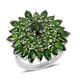 925 Sterling Silver Platinum Over Chrome Diopside Ring Jewelry Gift Size 8 Ct 8