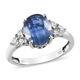 925 Sterling Silver Platinum Over Kyanite Zircon Ring Jewelry Gift Size 8 Ct 4