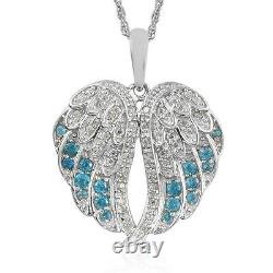 925 Sterling Silver Platinum Over Pendant Necklace Jewelry Gift Size 20 Ct 2.5
