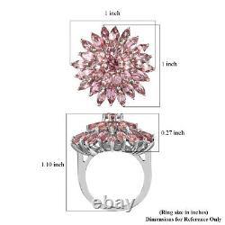 925 Sterling Silver Platinum Plated Flower Ring Jewelry for Women Size 8 Ct 6