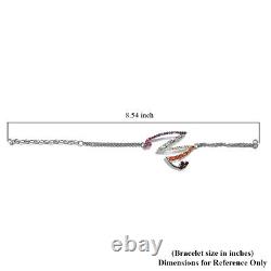 925 Sterling Silver Platinum Plated Natural Bracelet Jewelry Gift Size 6 Ct 4.7