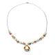 925 Sterling Silver Platinum Plated Opal Necklace Jewelry Gift Size 18 Ct 17