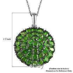 925 Sterling Silver Platinum Plated Pendant Necklace Jewelry Gift Size 20 Ct 7