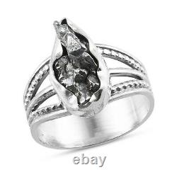 925 Sterling Silver Platinum Plated Ring Jewellery Gift for Women Size 10