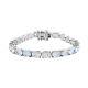 925 Sterling Silver Platinum Plated Tennis Bracelet Jewelry Gift Size 8 Ct 18.9