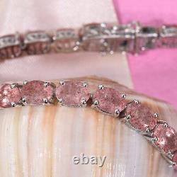 925 Sterling Silver Platinum Plated Tennis Bracelet Jewelry Gift Size 8 Ct 19.2