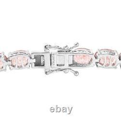 925 Sterling Silver Platinum Plated Tennis Bracelet Jewelry Gift Size 8 Ct 19.2