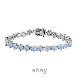 925 Sterling Silver Platinum Plated Tennis Bracelet Jewelry Gift Size 8 Ct 29.4