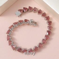 925 Sterling Silver Platinum Plated Tennis Bracelet Jewelry Gift Size 8 Ct 36.9