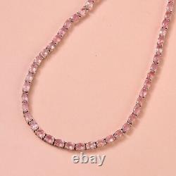 925 Sterling Silver Platinum Plated Tennis Necklace Jewelry Gift Size 18 Ct 45.6
