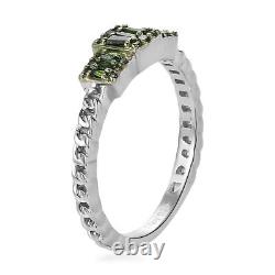 925 Sterling Silver Platinum Rhodium Over White Diamond Ring Jewelry Gift Size 7