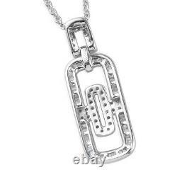 925 Sterling Silver Real Diamond Necklace Pendant Size 20 Ct 0.5 I3 Gifts Women