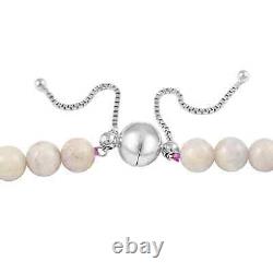 925 Sterling Silver Rhodium Plated Beaded Necklace Jewelry Gift Size 20 Ct 330