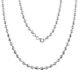 925 Sterling Silver Rhodium Plated Necklace Jewelry Gift for Women Size 20