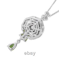 925 Sterling Silver Rhodium Plated Pendant Necklace Jewelry Gift Size 18 Ct 1.1