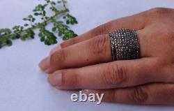 925 Sterling Silver Ring Eternity Diamond Band Wedding Gift Silver Jewelry Women