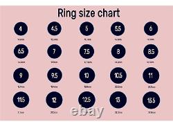 925 Sterling Silver Rings Cubic Zirconia Simulated Sapphire Women Gift Jewelry