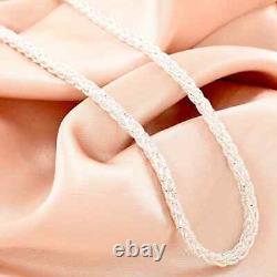 925 Sterling Silver Rope Necklace Jewelry Gift for Women Size 18 19.7 Grams