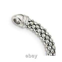 925 Sterling Silver Rose Yellow Gold Tone Cubic Zirconia Cz Beads Link Mesh