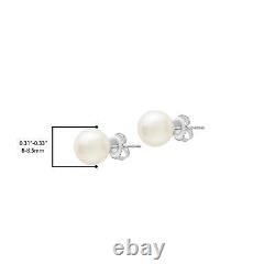 925 Sterling Silver Round White Freshwater Cultured Pearl Bridesmaid Gift St