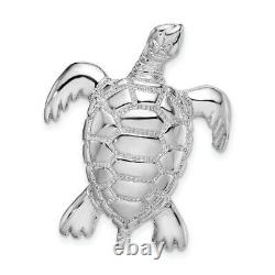 925 Sterling Silver Sea Turtle Slide Necklace Pendant Charm Fish Life Fine