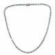 925 Sterling Silver Sky Blue Topaz Tennis Necklace Gift Jewelry Size 18 Ct 38.4