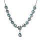 925 Sterling Silver Topaz Necklace Platinum Over Jewelry Gift Size 18 Ct 5.5