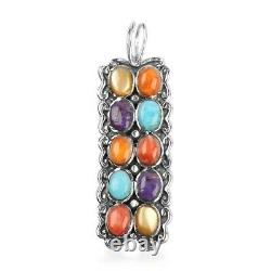 925 Sterling Silver Turquoise Pendant Bridal Jewelry Gift for Women Ct 8.5