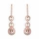 925 Sterling Silver Vermeil Rose Gold Morganite Dangle Drop Earrings Gift Ct 1.9
