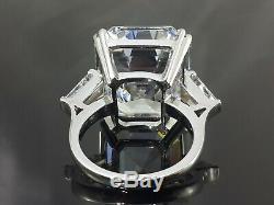 925 Sterling Silver White Asscher 35ct Elizabeth Taylor Inspired Ring Gift Party