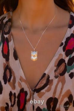 925 Sterling Silver Wild Leopard Snow Leopard Necklace Gift For Leopard Lovers
