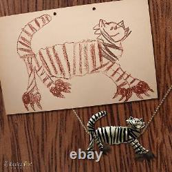 925 Sterling Silver Wild Tiger Tiger Necklace Gift For Tiger Lovers Wild Jewelry