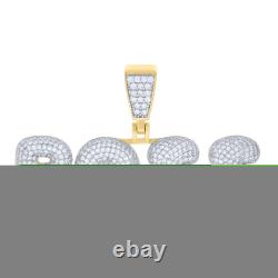 925 Sterling Silver Yellow-Tone BOSS Charm Pendant Fine Jewelry Gift for Mens