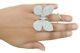 925 Sterling Silver cocktail Ring White Flying butterfly women round moving gift