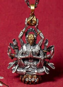 999 Sterling Silver Buddha handmade Pendant charm jewelry Gift men women A5832