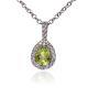 AAA+ Natural Peridot Gemstone Pendant 925 Sterling Silver Teardrop Jewelry Gift