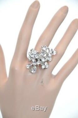 ALEXANDER McQUEEN ATOM EXPLOSION CRYSTAL RING IT 11 UK L 1/2 PERFECT GIFT