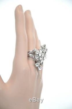 ALEXANDER McQUEEN ATOM EXPLOSION CRYSTAL RING IT 11 UK L 1/2 PERFECT GIFT